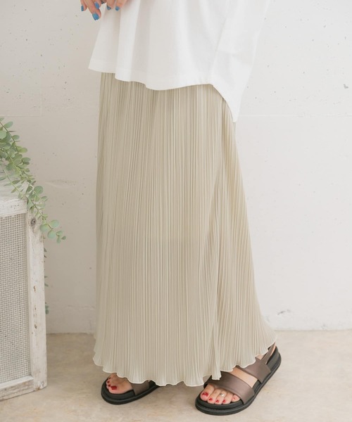 ITEMS URBANRESEARCH（アイテムズ アーバンリサーチ）の「プリーツタイトスカート（スカート・レディース・ピンクベージュ/ブラック/ベージュ・FREE）」の20枚目の写真
