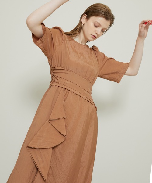 muller of yoshiokubo（ミュラーオブヨシオクボ）の「【muller of yoshiokubo(ミュラーオブヨシオクボ)】 別注アシンメトリードレス（ワンピース・レディース・ブラウン・38/36）」の10枚目の写真