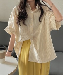 リラックスストライプシャツ