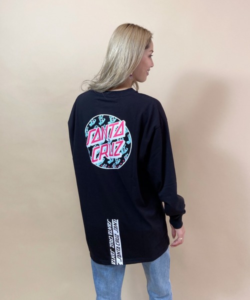 SANTA CRUZ(サンタクルーズ)の「【ムラサキスポーツ別注】SANTACRUZ/サンタクルーズ ビッグシルエット ラインテープ柄バックプリントロンT 502213432(Tシャツ/カットソー・レディース・ホワイト/ブラック/イエロー/ブラック系その他・M/L)」の15枚目の写真