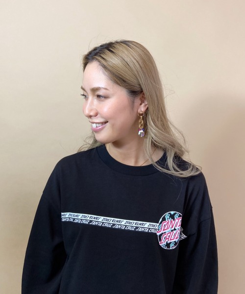 SANTA CRUZ(サンタクルーズ)の「【ムラサキスポーツ別注】SANTACRUZ/サンタクルーズ ビッグシルエット ラインテープ柄バックプリントロンT 502213432(Tシャツ/カットソー・レディース・ホワイト/ブラック/イエロー/ブラック系その他・M/L)」の17枚目の写真