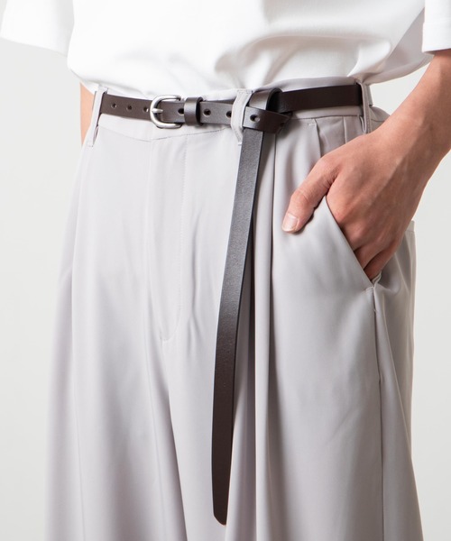 WEGO（ウィゴー）の「WEGO/【本革】【ZOZOTOWN＆一部店限定】イタリアンレザーナローベルト（ベルト・メンズ・その他1/その他2/その他3/その他4/その他5/その他6・FREE）」の2枚目の写真