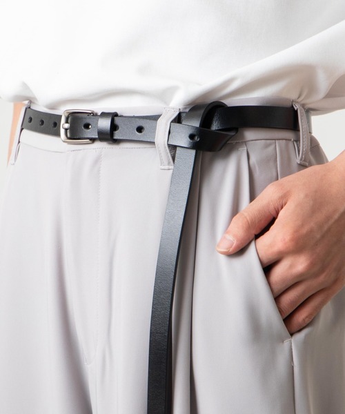 WEGO（ウィゴー）の「WEGO/【本革】【ZOZOTOWN＆一部店限定】イタリアンレザーナローベルト（ベルト・メンズ・その他1/その他2/その他3/その他4/その他5/その他6・FREE）」の5枚目の写真