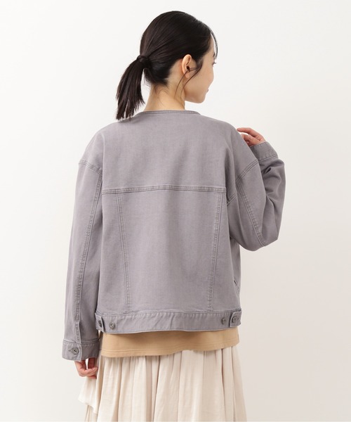 NATURAL BEAUTY BASIC（ナチュラルビューティーベーシック）の「ノーカラーＧジャン/0171255881（デニムジャケット・レディース・グレー・SMALL/MEDIUM）」の8枚目の写真