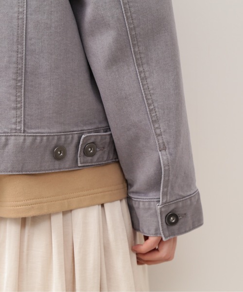 NATURAL BEAUTY BASIC（ナチュラルビューティーベーシック）の「ノーカラーＧジャン/0171255881（デニムジャケット・レディース・グレー・SMALL/MEDIUM）」の9枚目の写真