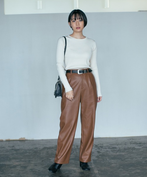 PAGEBOY（ページボーイ）の「ビスチェライクレイヤードプルオーバー（ニット/セーター・レディース・オフホワイト/ブラック/ブラウン系その他・FREE）」の8枚目の写真