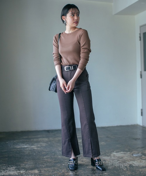 PAGEBOY（ページボーイ）の「ビスチェライクレイヤードプルオーバー（ニット/セーター・レディース・オフホワイト/ブラック/ブラウン系その他・FREE）」の4枚目の写真