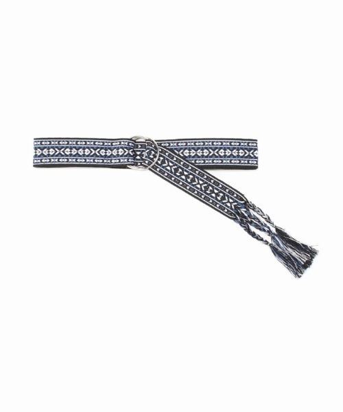 Simplicite（サンプリシテ）の「《追加》チロリアンリングベルト（ベルト・レディース・ネイビー/アイボリー/ブルー系その他/バーガンディー・FREE）」の3枚目の写真