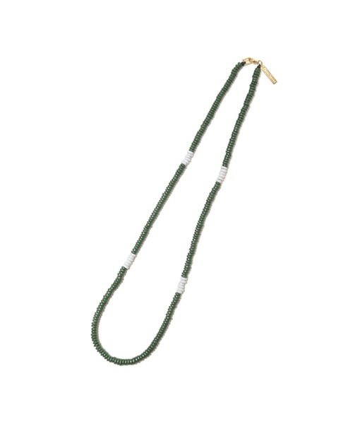 Back Channel（バックチャンネル）の「BEADS NECKLACE（ネックレス・メンズ・サックスブルー/グリーン/レッド/ブラック・ONE SIZE）」の2枚目の写真