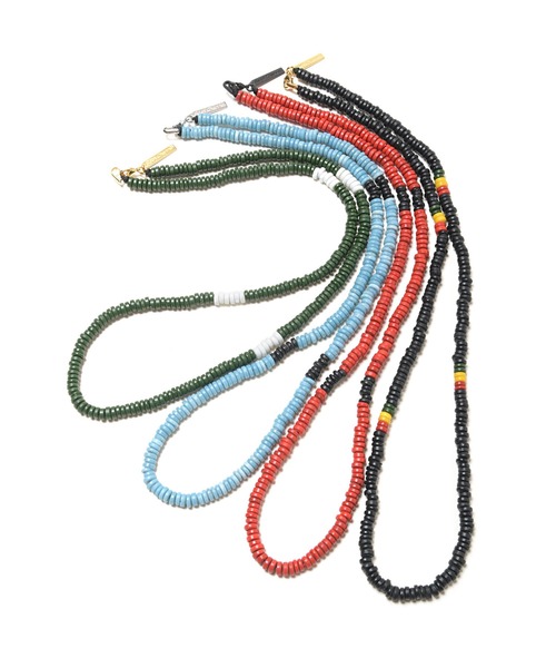 Back Channel（バックチャンネル）の「BEADS NECKLACE（ネックレス・メンズ・サックスブルー/グリーン/レッド/ブラック・ONE SIZE）」の6枚目の写真