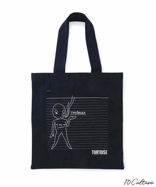 ADAM ET ROPE' 10C TORTOISE キャンバストートバッグ 黒 ADAM ET ROPE'（アダムエロペ）の「【10 Culture×Tortoise】TOTE