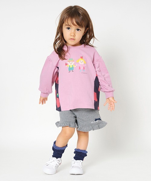 kladskap(クレードスコープ)の「ロゴ刺しゅうキュロット(その他パンツ・キッズ・グレー・120cm/100cm/110cm/90cm)」の1枚目の写真