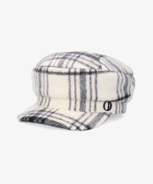 Chapeau d' O（シャポードオー）の「Chapeau d' O Shaggy Check Marine Cas（キャスケット・レディース・ホワイト系/グリーン/ブルー・M/57.5cm）」の20枚目の写真