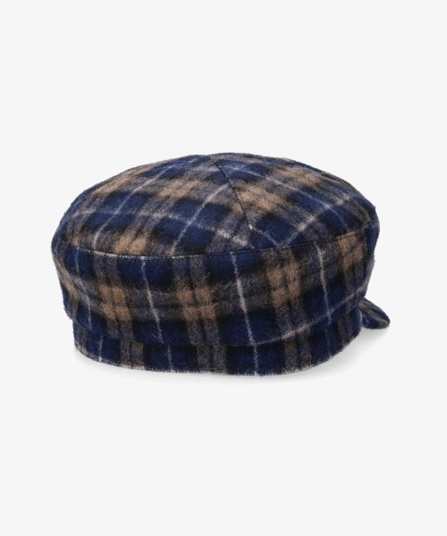 Chapeau d' O（シャポードオー）の「Chapeau d' O Shaggy Check Marine Cas（キャスケット・レディース・ホワイト系/グリーン/ブルー・M/57.5cm）」の12枚目の写真