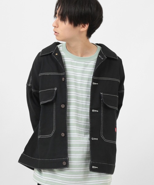 Dickies（ディッキーズ）の「【Dickies/ディッキーズ】 オーバーサイズ ワークジャケット/ カバーオール（ブルゾン・メンズ・ブラック/ベージュ/オフホワイト・M/L/XL）」の9枚目の写真