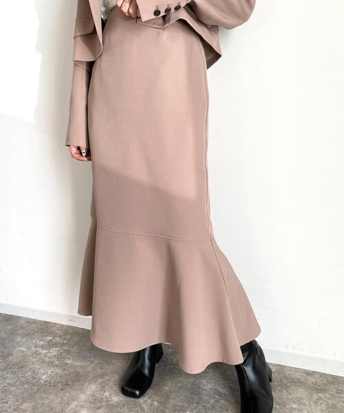 MLI'A(エムリア)の「マーメイドスカート/千鳥格子柄あり(セットアップ対応)(スカート・レディース・モカ/ホワイト系5/ブラック/グリーン/ブラウン系9/イエロー・FREE)」の4枚目の写真