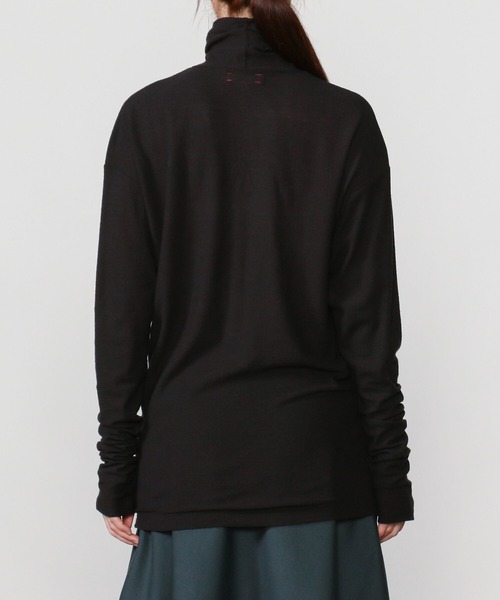 UNFIL(アンフィル)の「【unfil】メリノジャージー タートルネックTシャツ WOMEN(ニット/セーター・レディース・チャコール/オレンジ/オフホワイト・0)」の11枚目の写真