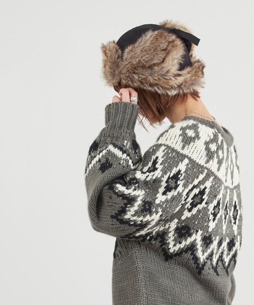 CIAOPANIC TYPY（チャオパニックティピー）の「フライトハット（ハット・レディース・ブラック/カーキ・ONE SIZE）」の5枚目の写真