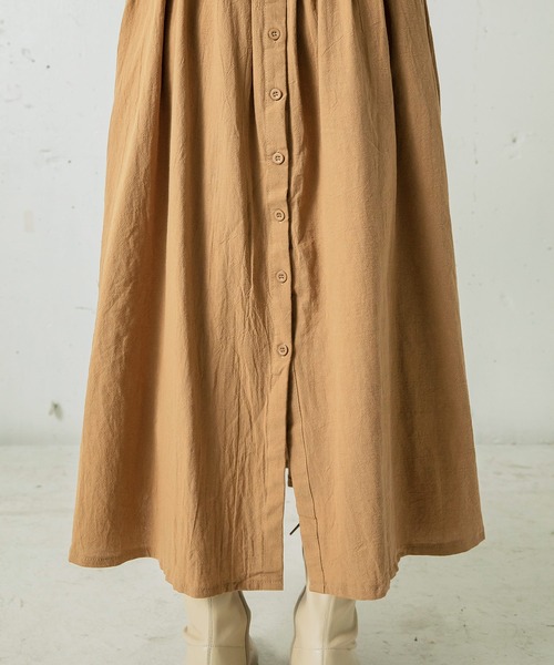 mikke（ミッケ）の「3WAYリボンウエストシャーリングボリュームスリーブワンピース（ワンピース・レディース・ブラック/ベージュ/ブラウン・FREE）」の16枚目の写真