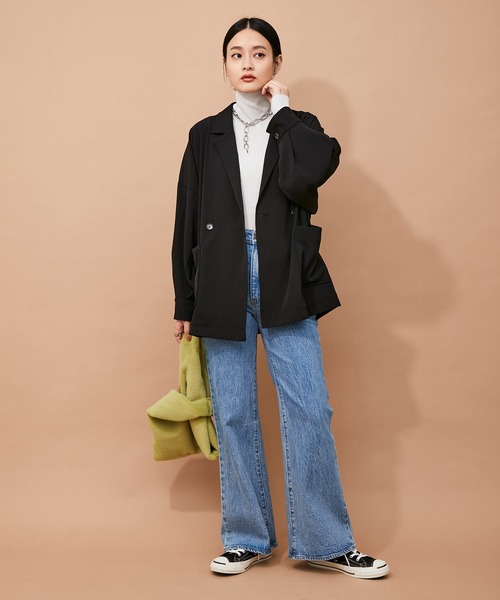 ADAM ET ROPE'(アダムエロペ)の「【アウトレット店舗・WEB限定】エコベロRIBタートル(ニット/セーター・レディース・ブラック/ピンク/イエロー/グレー系その他・FREE)」の20枚目の写真
