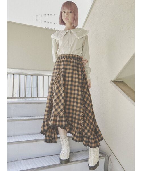 merry jenny(メリージェニー)の「スカラップダブルレースブラウス(シャツ/ブラウス・レディース・ブラック/ベージュ/オフホワイト・FREE)」の13枚目の写真