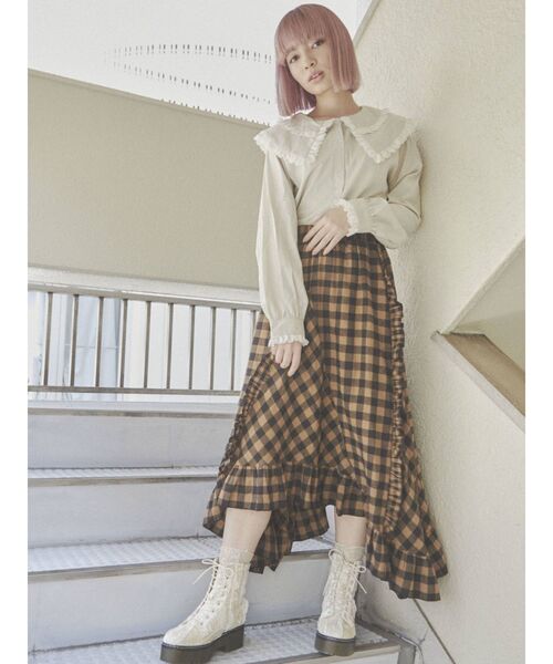 merry jenny(メリージェニー)の「スカラップダブルレースブラウス(シャツ/ブラウス・レディース・ブラック/ベージュ/オフホワイト・FREE)」の17枚目の写真