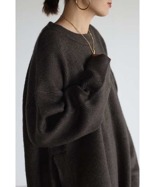 Bonjour Sagan（ボンジュールサガン）の「サイドスリットニット（ニット/セーター・レディース・グレー/アイボリー/ベージュ/ピンク系その他・FREE）」の12枚目の写真