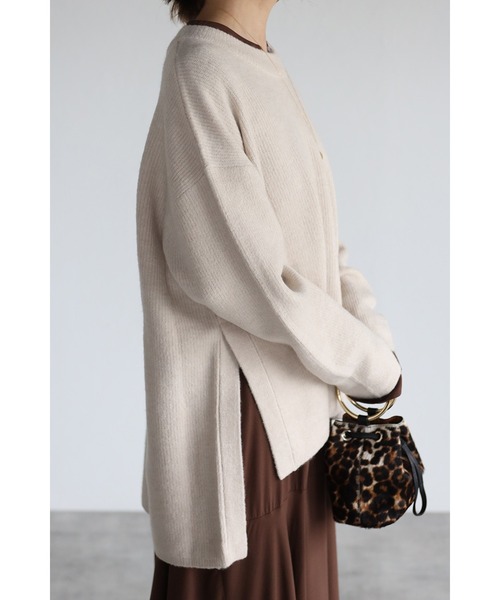 Bonjour Sagan（ボンジュールサガン）の「サイドスリットニット（ニット/セーター・レディース・グレー/アイボリー/ベージュ/ピンク系その他・FREE）」の11枚目の写真