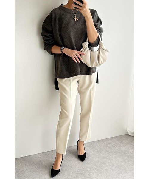 Bonjour Sagan（ボンジュールサガン）の「サイドスリットニット（ニット/セーター・レディース・グレー/アイボリー/ベージュ/ピンク系その他・FREE）」の20枚目の写真