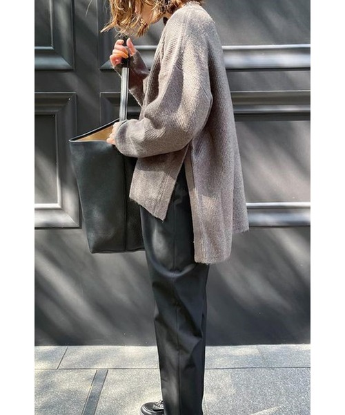 Bonjour Sagan（ボンジュールサガン）の「サイドスリットニット（ニット/セーター・レディース・グレー/アイボリー/ベージュ/ピンク系その他・FREE）」の18枚目の写真