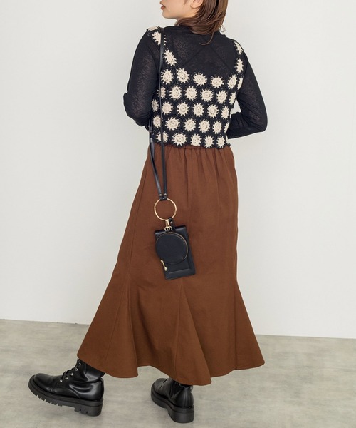 w closet(ダブルクローゼット)の「モチーフベスト+シアータートルプルオーバーSET(ニット/セーター・レディース・キナリ/ブラック・FREE)」の19枚目の写真