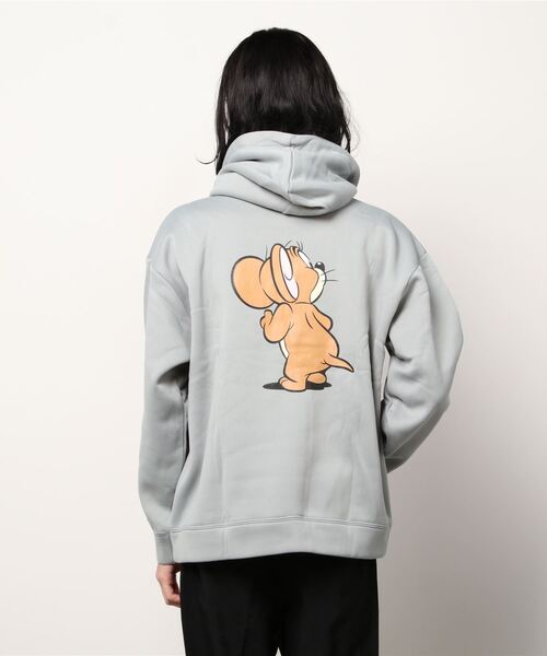 ALWAYS GOOD TIME（オルウェイズグッドタイム）の「【TOM & JERRY/トムとジェリー】裏起毛 ビッグシルエット プルオーバーパーカー（パーカー・メンズ・ブルーグレー/ブラウン/ブラック/ホワイト・M/L/LL）」の9枚目の写真