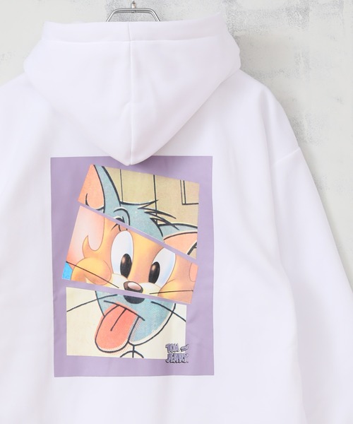 ALWAYS GOOD TIME（オルウェイズグッドタイム）の「【TOM & JERRY/トムとジェリー】裏起毛 ビッグシルエット プルオーバーパーカー（パーカー・メンズ・ブルーグレー/ブラウン/ブラック/ホワイト・M/L/LL）」の2枚目の写真