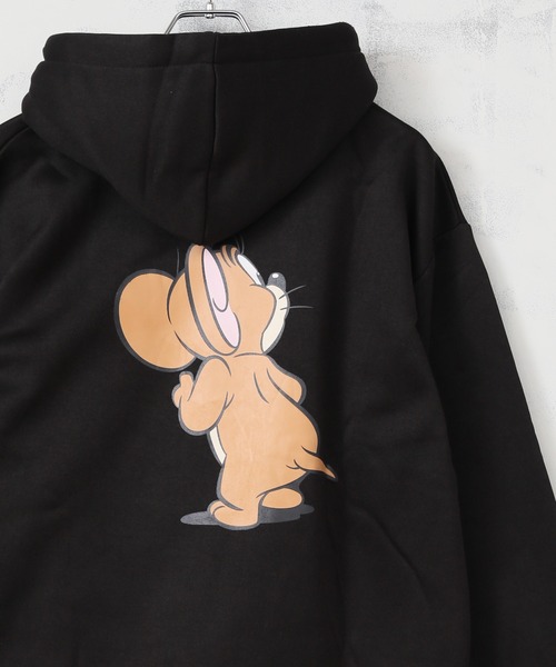 ALWAYS GOOD TIME（オルウェイズグッドタイム）の「【TOM & JERRY/トムとジェリー】裏起毛 ビッグシルエット プルオーバーパーカー（パーカー・メンズ・ブルーグレー/ブラウン/ブラック/ホワイト・M/L/LL）」の3枚目の写真