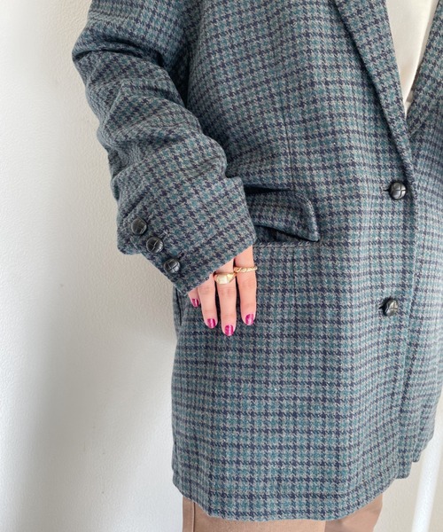 nemne store（ネンネストア）の「サイクリングをするシングルオーバージャケット（テーラードジャケット・レディース・ダークブラウン/ベージュ/グレー・SMALL/MEDIUM）」の20枚目の写真