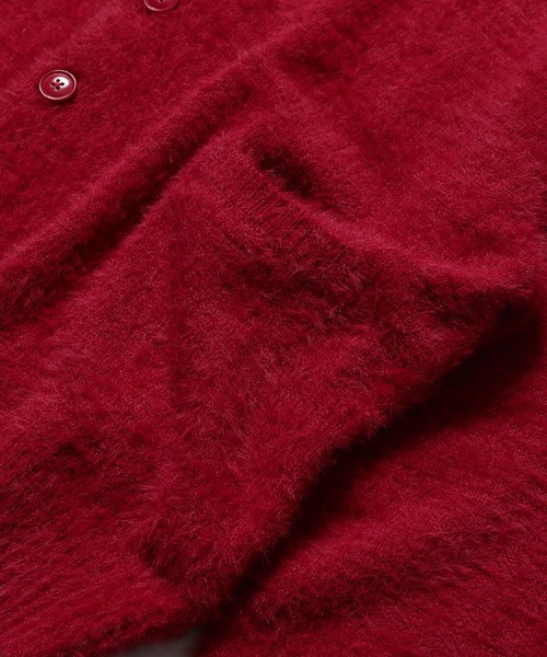 SPINNS（スピンズ）の「【ゆったりシルエット】ドロップショルダーシャギーニット ルーズカーディガン（カーディガン/ボレロ・メンズ・ブラック/イエロー/ダークグリーン/チャコール/レッド/ロイヤルブルー/サックスブルー/グリーン/ブラウン・ONESIZE）」の22枚目の写真