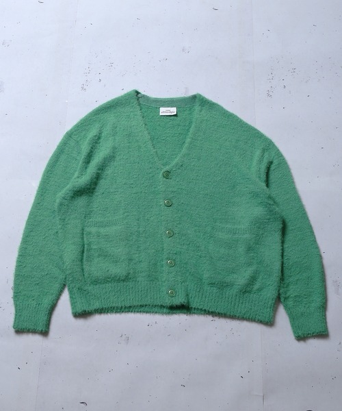 SPINNS（スピンズ）の「【ゆったりシルエット】ドロップショルダーシャギーニット ルーズカーディガン（カーディガン/ボレロ・メンズ・ブラック/イエロー/ダークグリーン/チャコール/レッド/ロイヤルブルー/サックスブルー/グリーン/ブラウン・ONESIZE）」の12枚目の写真