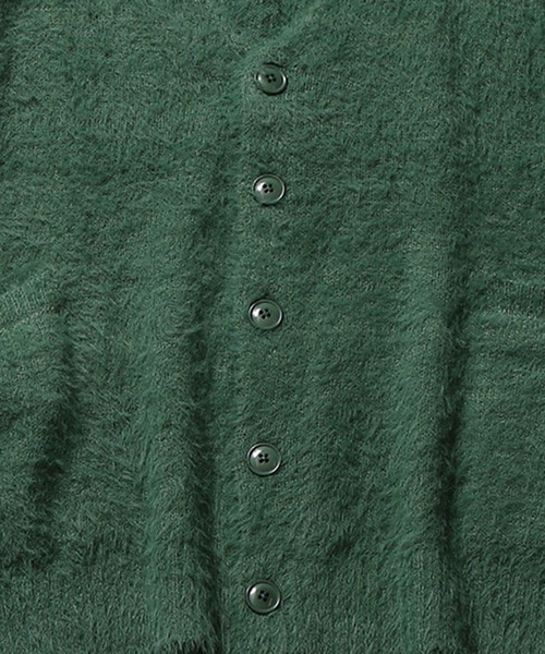 SPINNS（スピンズ）の「【ゆったりシルエット】ドロップショルダーシャギーニット ルーズカーディガン（カーディガン/ボレロ・メンズ・ブラック/イエロー/ダークグリーン/チャコール/レッド/ロイヤルブルー/サックスブルー/グリーン/ブラウン・ONESIZE）」の14枚目の写真