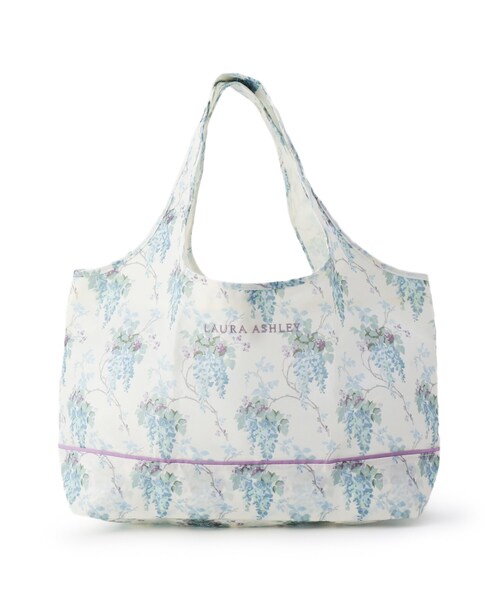 LAURA ASHLEY(ローラアシュレイ)の「ウィステリア柄 マーケットトート(エコバッグ/サブバッグ・レディース・ライトパープル/ワイン系・00)」の15枚目の写真