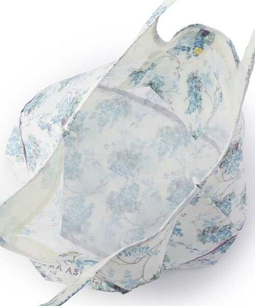 LAURA ASHLEY(ローラアシュレイ)の「ウィステリア柄 マーケットトート(エコバッグ/サブバッグ・レディース・ライトパープル/ワイン系・00)」の9枚目の写真