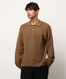 THE PENNY（ザペニー）の「KNIT POLO LONG SLEEVE SHIRTS（ポロシャツ）」