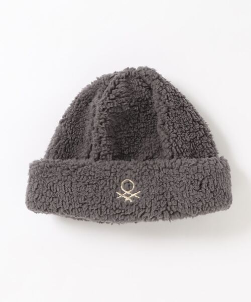 BENETTON (UNITED COLORS OF BENETTON)（ベネトンユナイテッドカラーズオブベネトン）の「キッズワッペンワッチキャップ・帽子B（ニットキャップ/ビーニー・キッズ・カーキ/スモークピンク/ダークグレー・LARGE/SMALL）」の5枚目の写真