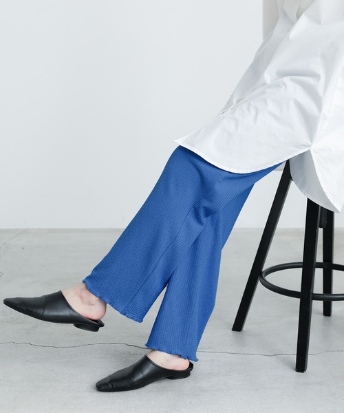 select MOCA（セレクトモカ）の「ジャガードカラーワイドパンツ（その他パンツ・レディース・ブラック/ピンク/オレンジ/ブルー/ライトグリーン・FREE）」の14枚目の写真