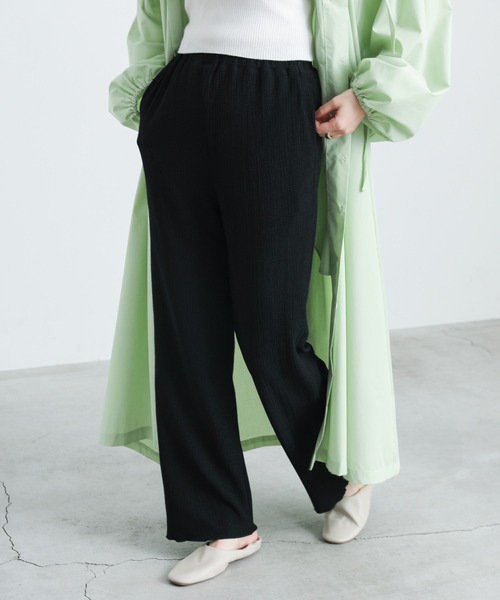 select MOCA（セレクトモカ）の「ジャガードカラーワイドパンツ（その他パンツ・レディース・ブラック/ピンク/オレンジ/ブルー/ライトグリーン・FREE）」の18枚目の写真