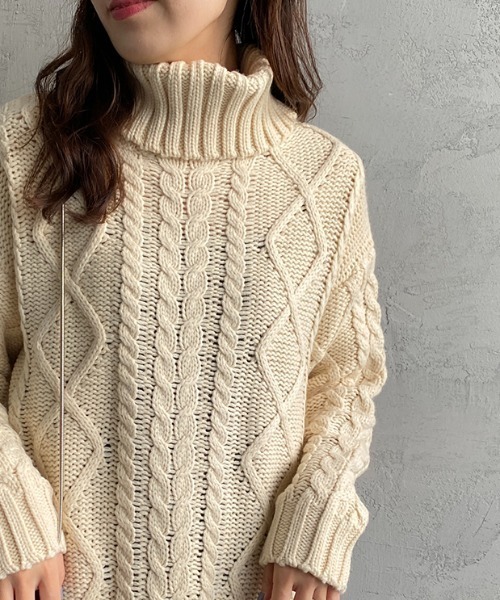 ALLUMER 18AW シャギーアルパカジャガードニット ☆美品 アリュメール ALLUMER（アリュメール）の「[ALLUMER / アリュメール] シャギー