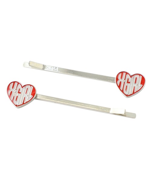 X-girl(エックスガール)の「HEART LOGO PIINS(ヘアピン・レディース・ブラック/レッド/ライトグリーン・ONE SIZE)」の7枚目の写真
