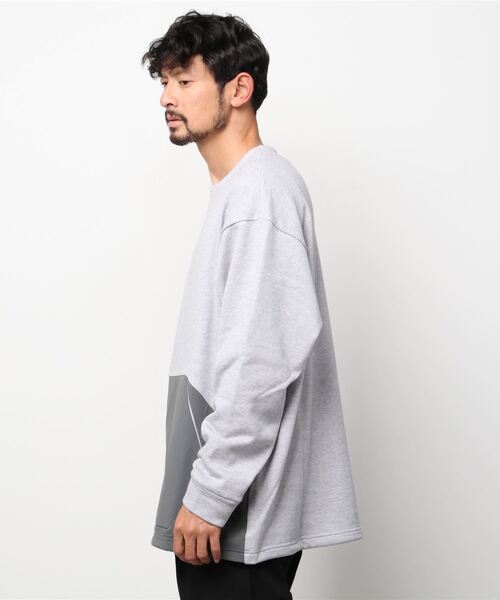 CITY TOKYO（シティトウキョウ）の「コットン･カシミヤスウェットプルオーバー（スウェット・メンズ・ホワイト/ライトグレー・3/2）」の3枚目の写真