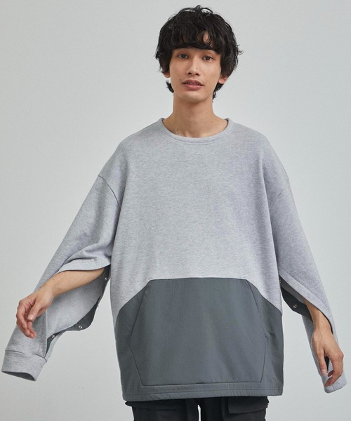 CITY TOKYO（シティトウキョウ）の「コットン･カシミヤスウェットプルオーバー（スウェット・メンズ・ホワイト/ライトグレー・3/2）」の7枚目の写真