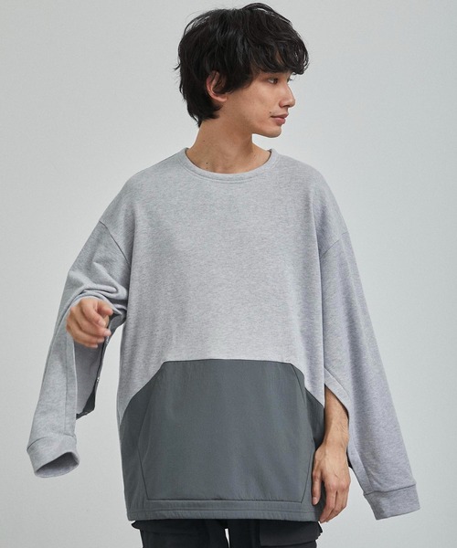 CITY TOKYO（シティトウキョウ）の「コットン･カシミヤスウェットプルオーバー（スウェット・メンズ・ホワイト/ライトグレー・3/2）」の9枚目の写真