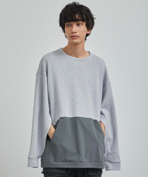 CITY TOKYO（シティトウキョウ）の「コットン･カシミヤスウェットプルオーバー（スウェット・メンズ・ホワイト/ライトグレー・3/2）」の10枚目の写真